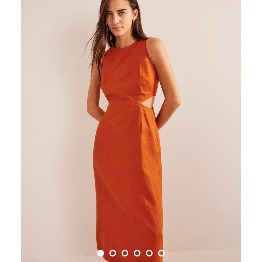Boden Orange Sleeveless Dress